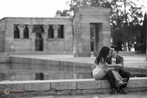 preboda por madrid,templo debod,fotos sin posar,fotógrafos madrid